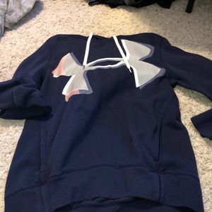 blue and pink under armour hoodie